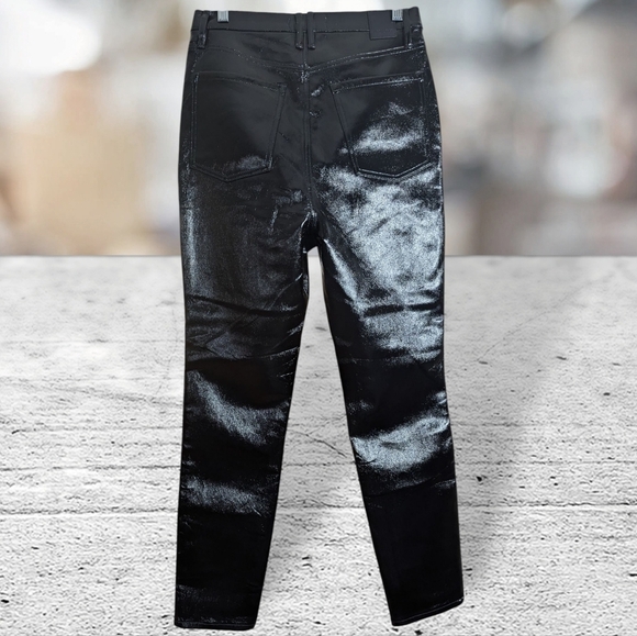 NWT We The Free Black Skinny Faux Leather Pants Size 31 - Picture 6 of 9